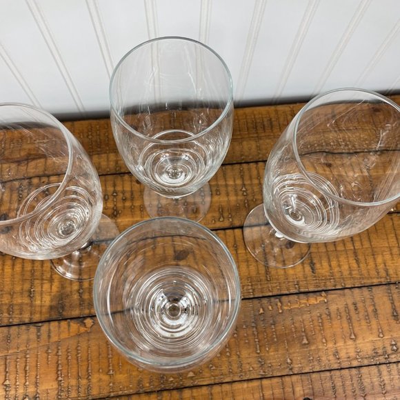 Set of 4 Mikasa Clear Swirl Iced Tea Tall Glasses - Picture 5 of 10